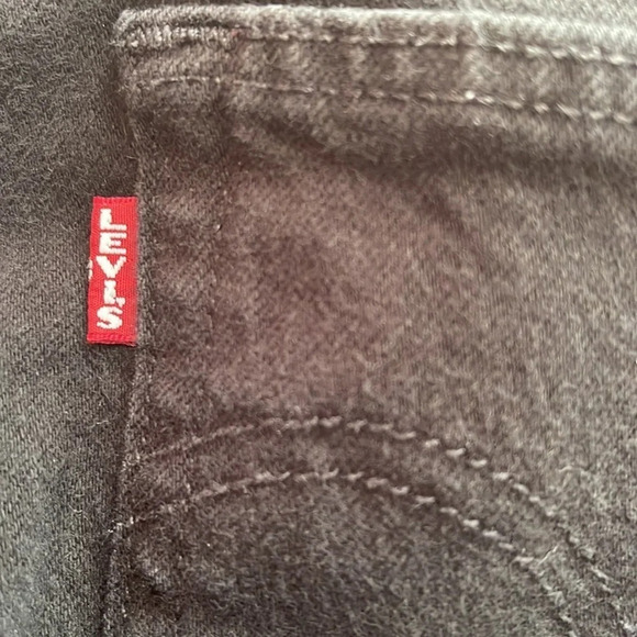 LEVIS 501 Cropped Jeans Black Premium Big E Button Fly High Waisted Size 32x26 - Picture 12 of 13